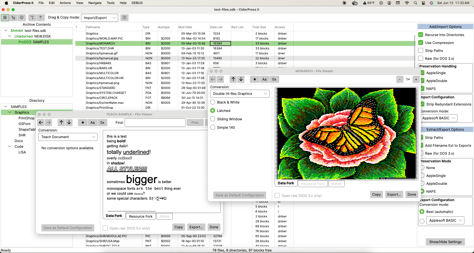 CiderPress II running on macOS